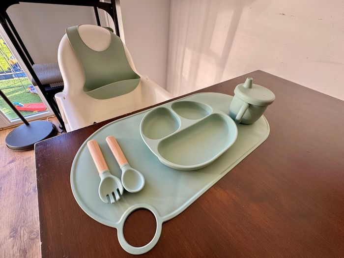 Silicone baby weaning set
