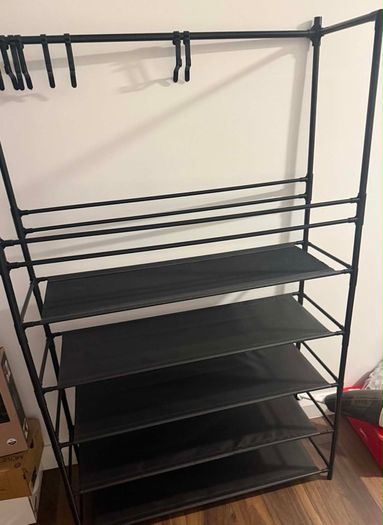 Shoe rack with hanging Hooks