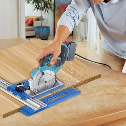 Circular Saw Guide Rail, Multifunctional Aluminum Alloy Circular Saw Guide with 0-65cm Cutting Range, Evolution Track Saw Guide Rail for Carpenter Cutting Positioning Tool