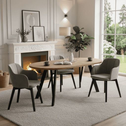 Marco Modern Extendable Round Dining Table 100-140