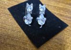 Crystal Cat Vintage Earrings