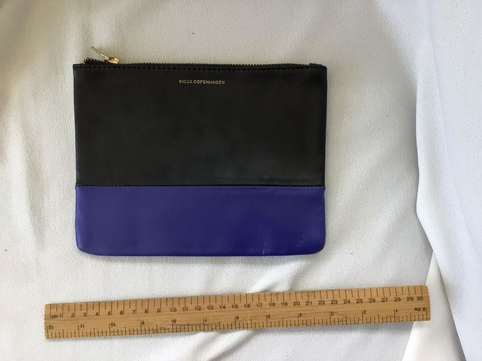 New Moss Copenhagen Twotone Leather Clutch Bag