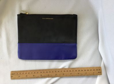 New Moss Copenhagen Twotone Leather Clutch Bag