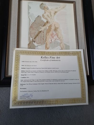 Salvidore dali signed art