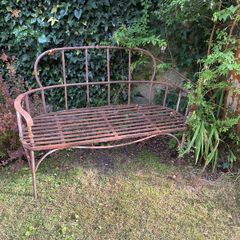 Iron garden bench