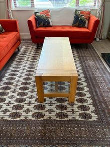solid oak coffee table