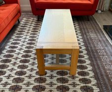 solid oak coffee table