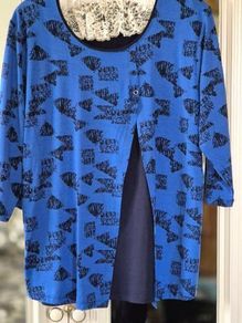 TIGI Heavy Jersey Layered Top , Size 14/16 , Mint Condition