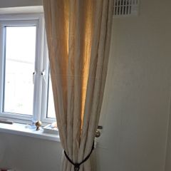very nice pair of curtains 90 x90 pole and tie backs