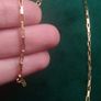 9ct gold rectangular box link chain - 23'' 5.8g Image 2