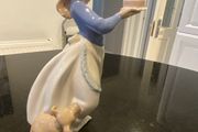 Nao by Lladro porcelain girl with dog and cake