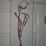 Embroidered flowers on a wall picture Image 2