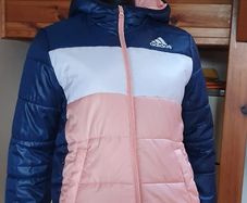 Adidas Girls Jacket (Pink and Navy) - Aged 11 - 12 y
