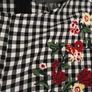 Gingham dress with floral embroidery detail Image 3
