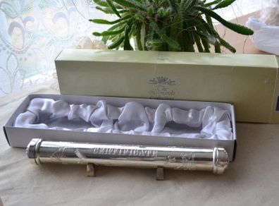 Leonardo Silver Plated Birth Certificate Holder