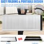 Wheelchair Ramp,91.5cm Folding Portable Aluminum Ramp, 362kg Capacity,with Transition Plate and Reflective Warning Stickers, for Wheelchair Scooters Power Chairs Walkers Metallic Image 3
