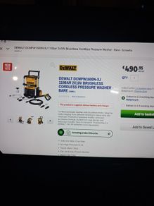 Dewalt power washer bare unit