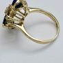 14ct Yellow Gold Sapphire & Diamond Cocktail Ring Image 6