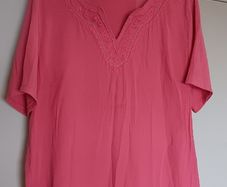 Coral Embroidered Blouse