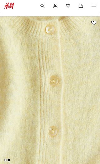 H&M Light yellow girls cardigan Age 4-6 BNWT