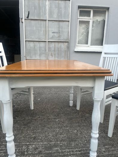 Solid Oak Table + 4 Chairs