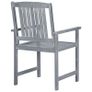 Garden Chairs 8 pcs Solid Acacia Wood Grey Image 5