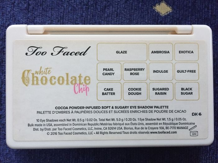 Too Faced White Chocolate Bar Eyeshadow Palettes