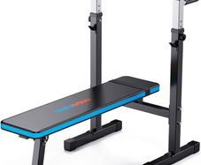 Adjustable Weight Bench with Dip Station Folding Heavy Duty Weight Lifting Bench Home Training Gym Multiuse Workout Bench (FREE POSTAGE)