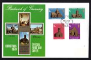 1971 Guernsey Christmas Churches Commemorative Stamp First Day Cover (FDC)