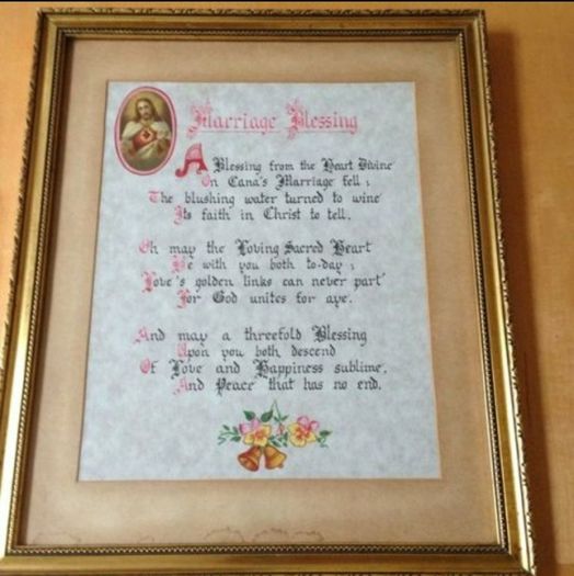 Framed Marriage Blessing