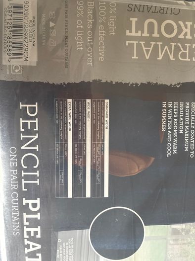 Blackout Herringbone Pencil Pleat Curtains - Navy