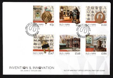 2017 Isle of Man Invention & Innovation. Dr John C Taylor OBE Commemorative Stamps First Day Cover (FDC)