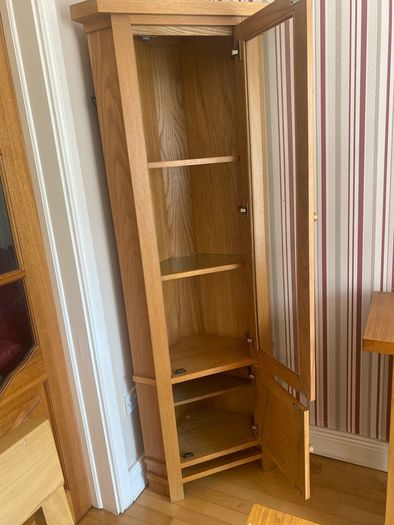 solid  oak corner unit