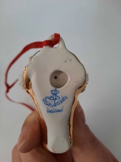 Vintage Irish Dresden Christmas Ornament
