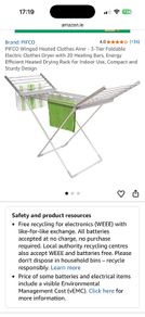 Brand new Heated airer