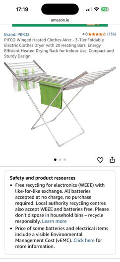 Brand new Heated airer
