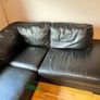 Black leatherette corner suite Image 2