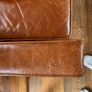 Tan leather corner sofa. Open to offers Image 4