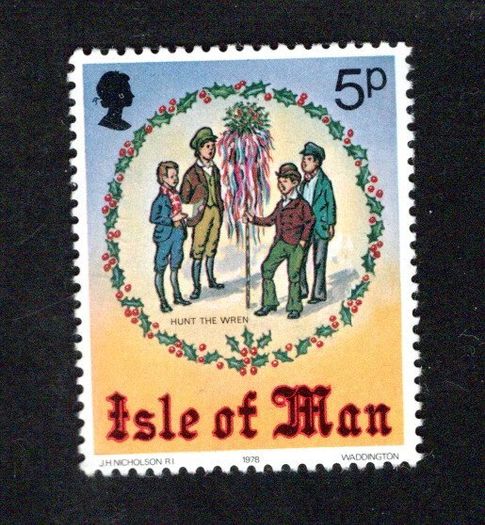 1978 Isle of Man Christmas Commemorative Stamps Mint Never Hinged (MNH)