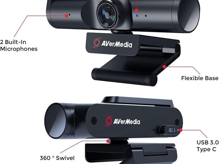 AVerMedia Live Streamer CAM 513-4K30 UHD, Ultra Wide Angle Webcam