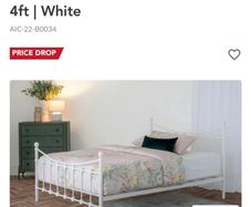 Bed Frame | Double | 4ft6 | White