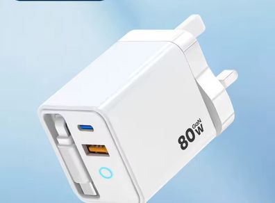 Super Fast Phone Charger with Telescopic USB C Cable