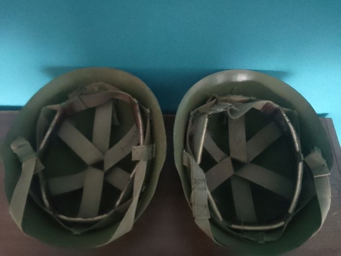 Army helmets