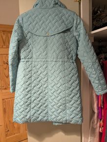 light blue quilted 'Paco' coat