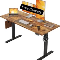 Electric Standing Desk, 120 x 60 cm Height Adjustable Sit Stand Desks