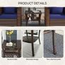 Two-tier PE Rattan Square Coffee Table - Brown Image 4