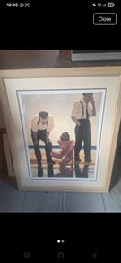 Large ,heavy ,framed print "Narcistic Bathers"