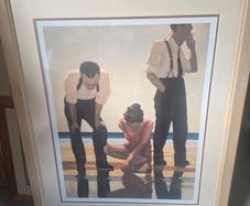 Large ,heavy ,framed print "Narcistic Bathers"