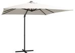 Cantilever Umbrella with LED lights and Steel Pole 250x250 cm Sand