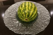 Vintage Textured Glass Centrepiece Bowl  38 cm